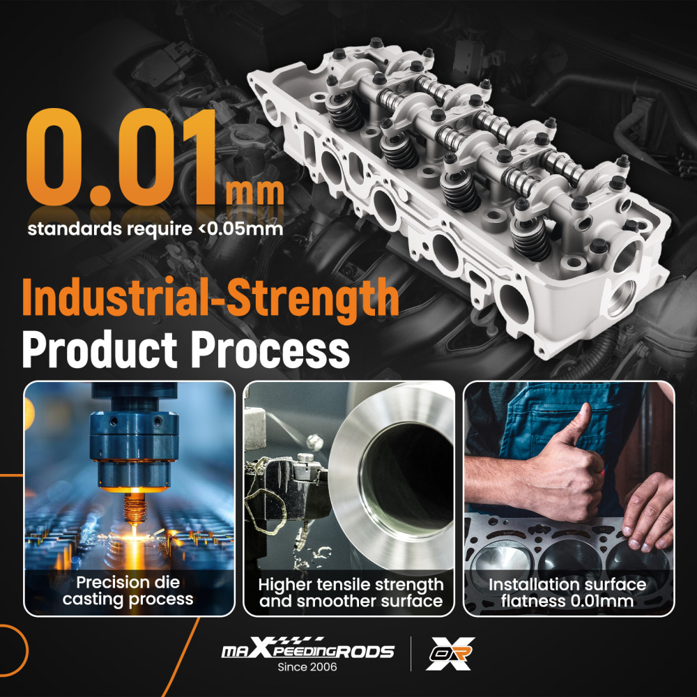 Complete Cylinder Head compatible for Mitsubishi Mighty compatible for Mazda B2600 compatible for Dodge Raider 2.6L SOHC