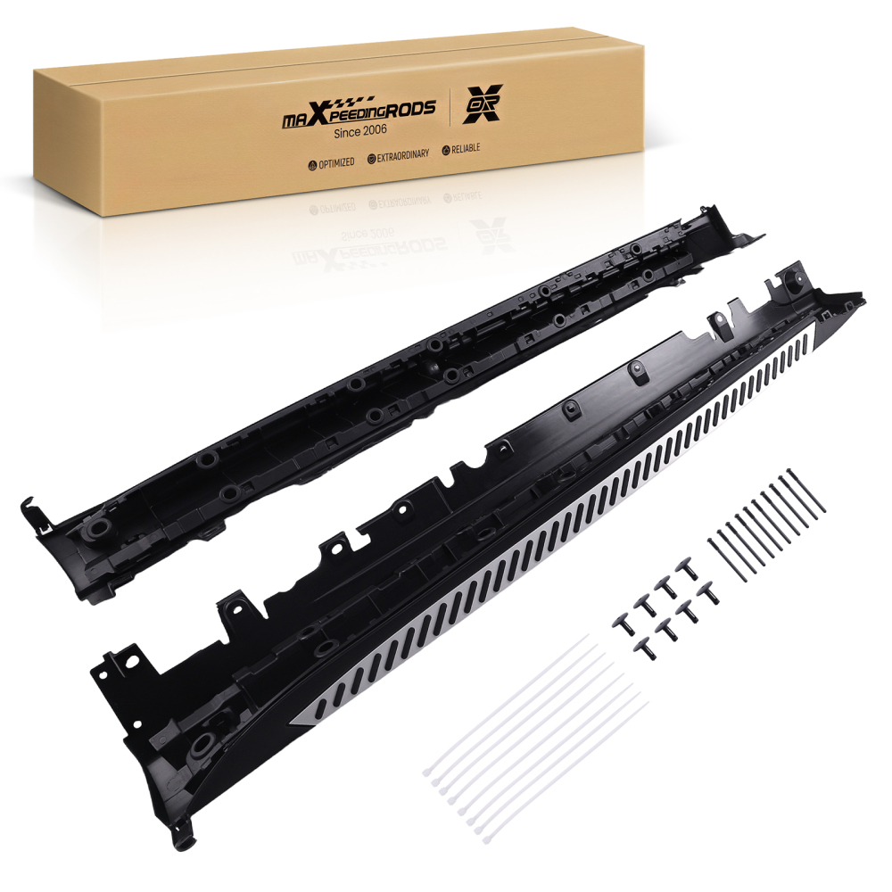 Nerf Bars Side Steps Running Board compatible for BMW X5 F15 F85 14-2018 Black Aluminum Set