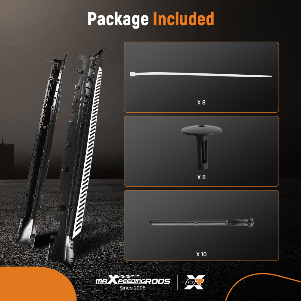 Nerf Bars Side Steps Running Board compatible for BMW X5 F15 F85 14-2018 Black Aluminum Set