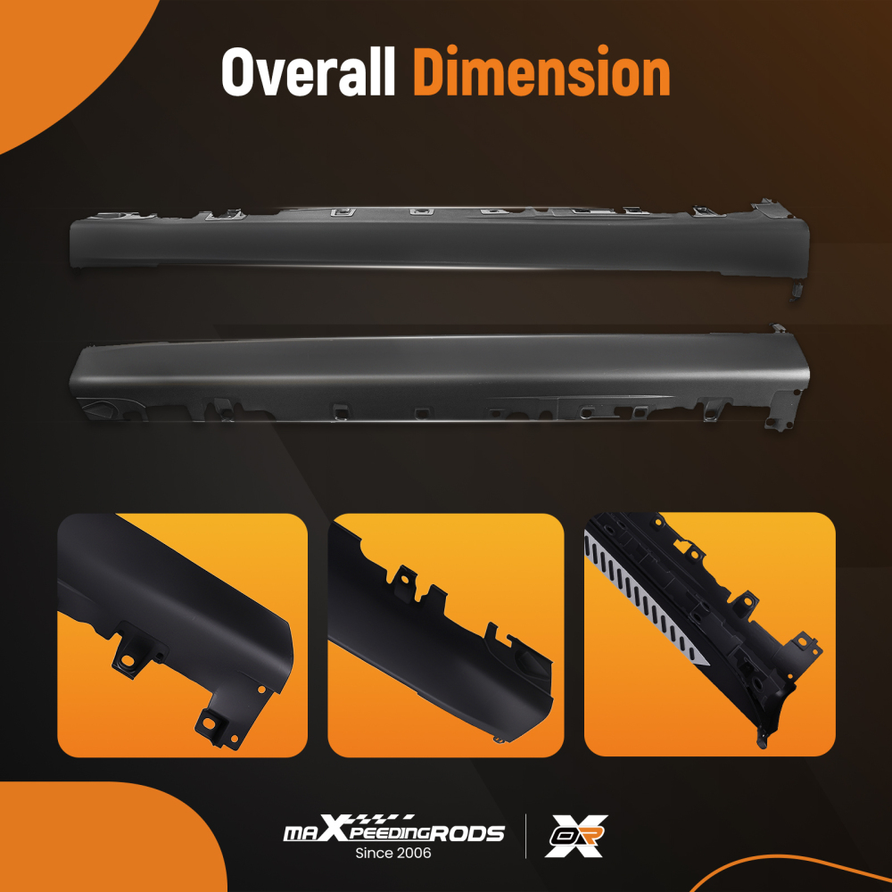 Nerf Bars Side Steps Running Board compatible for BMW X5 F15 F85 14-2018 Black Aluminum Set