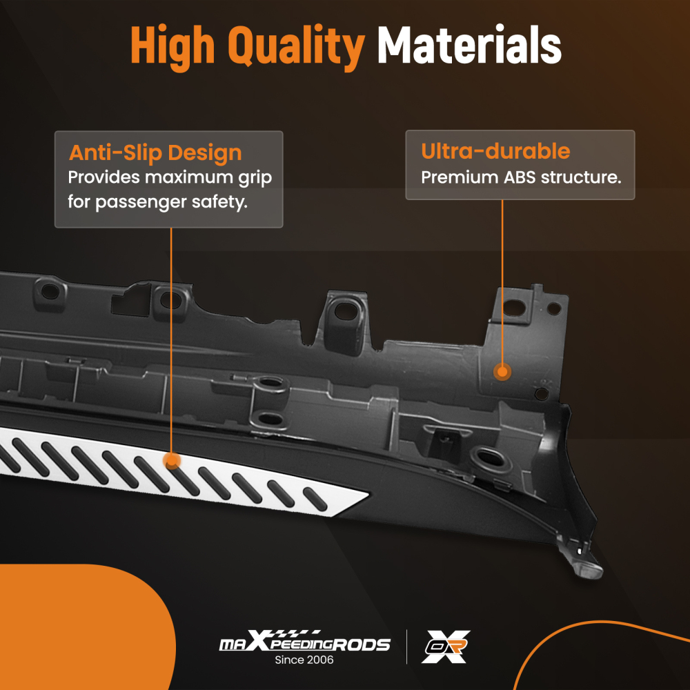 Nerf Bars Side Steps Running Board compatible for BMW X5 F15 F85 14-2018 Black Aluminum Set