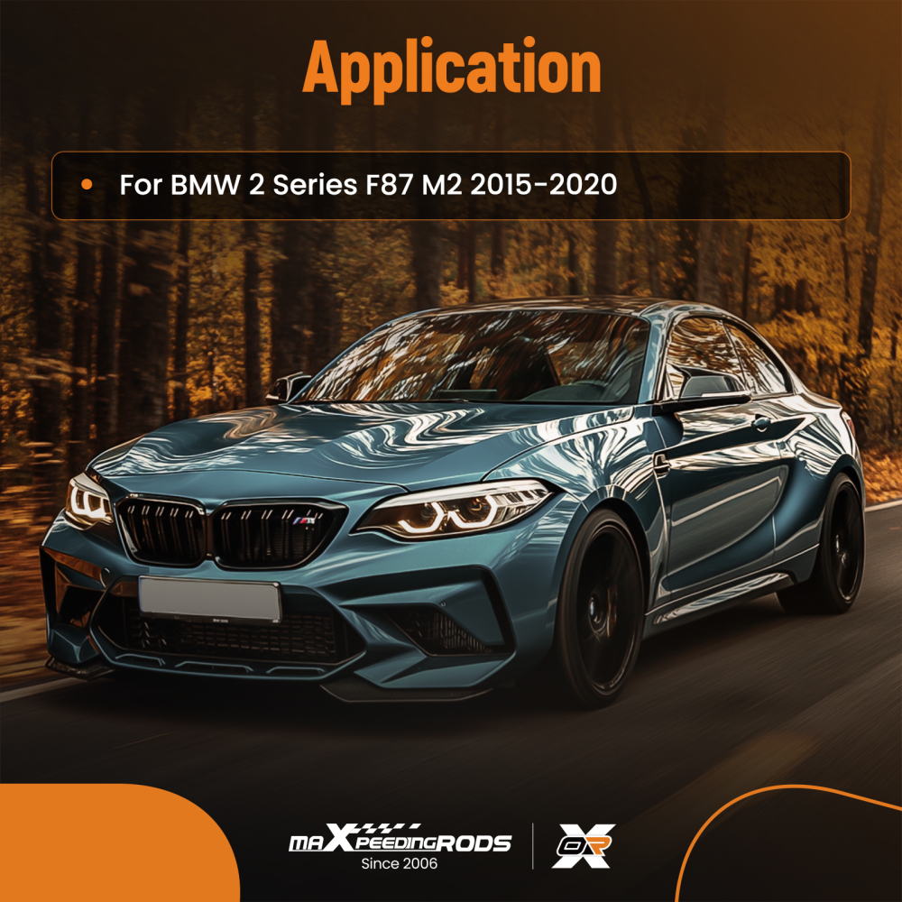 Rear Bumper Lip Diffuser GLOSS BLACK compatible for BMW F87 M2 M2C 2016-2020