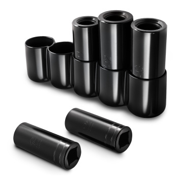 5pc Large Tap Socket Set 1/2 Drive for 5/8 to 1 Taps with Storage Holder