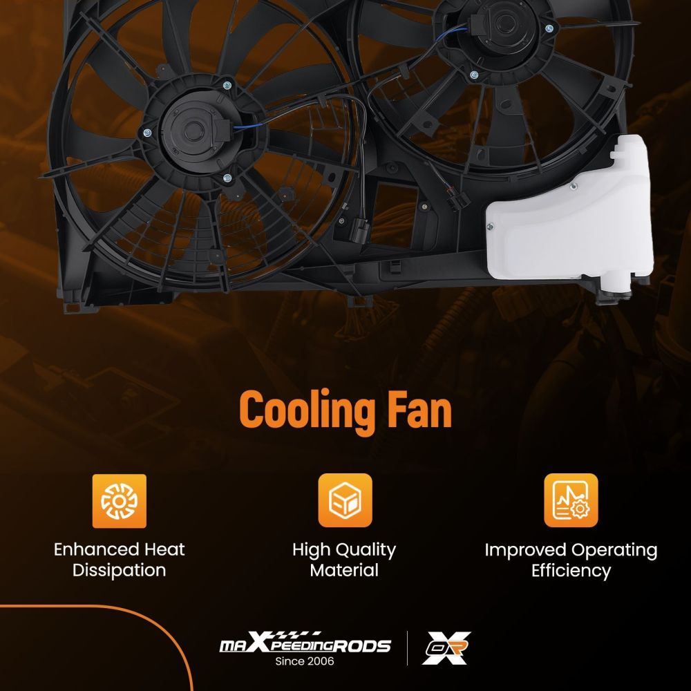 Engine Coolant Radiator Cooling Fan compatible for Toyota Highlander V6 3.5L/L4 2.7L 14-19