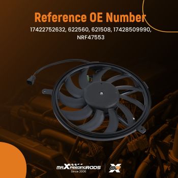 Cooling Fan compatible for Mini R50/R53/R56/R57/R58/R59/R61 2007-2016 17422752632 621508