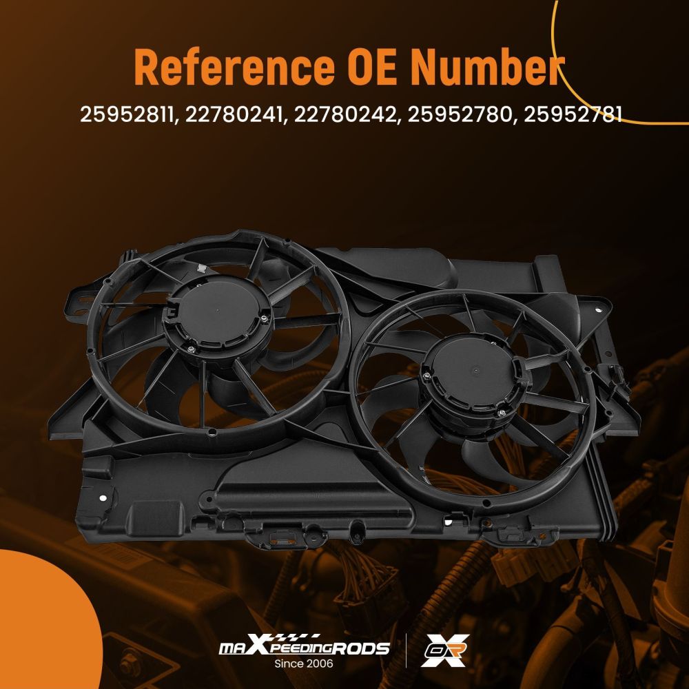 Radiator Fan Assembly compatible for GMC Terrain 3.0L V6 2010-2012 22780241 22780242