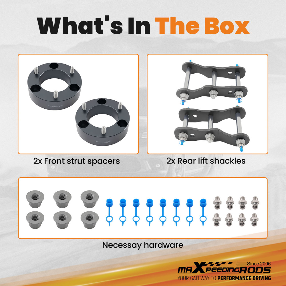 3 Front 2 Rear Lift Spacer Kit compatible for Mitsubishi Triton MQ MR 4WD 2015-Present