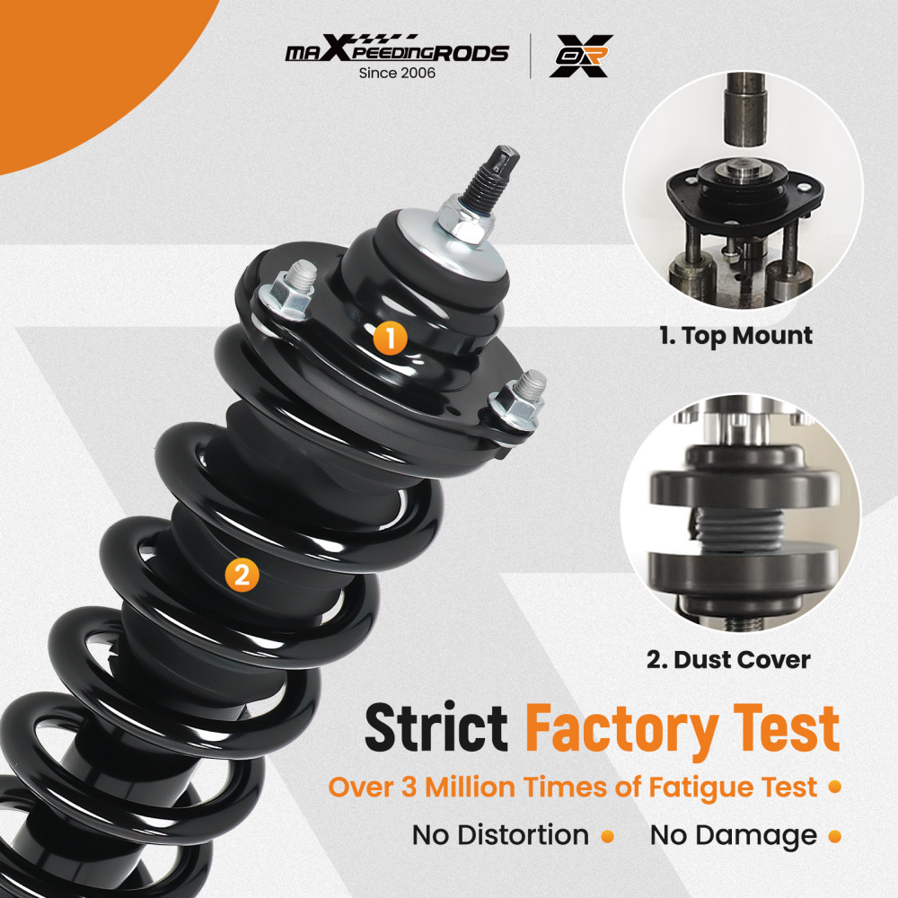 2x Front Left + Right Strut Spring compatible for Toyota Tacoma 2005-2015 2.7L 4.0L