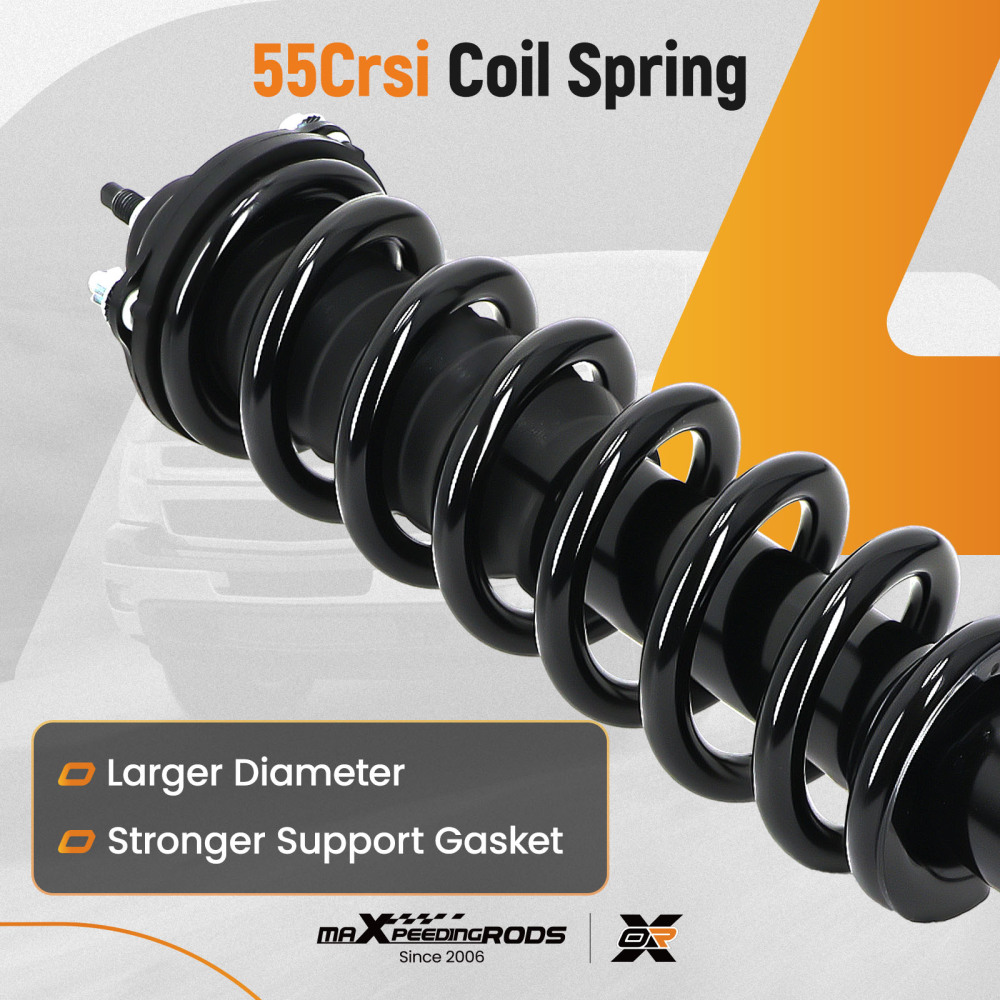 2x Front Left + Right Strut Spring compatible for Toyota Tacoma 2005-2015 2.7L 4.0L