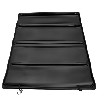 5FT Black Soft Tonneau Cover Roll Up compatible for Nissan Frontier 05-2025 Vinyl Aluminum