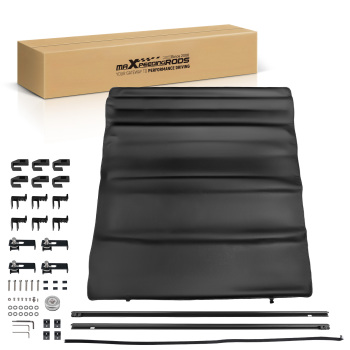 5FT Black Soft Tonneau Cover Roll Up compatible for Nissan Frontier 05-2025 Vinyl Aluminum