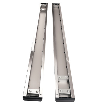 Side Steps Running Boards compatible for Nissan Frontier Crew Cab 2005-2024 Black Silver