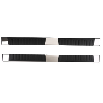 Side Steps Running Boards compatible for Nissan Frontier Crew Cab 2005-2024 Black Silver