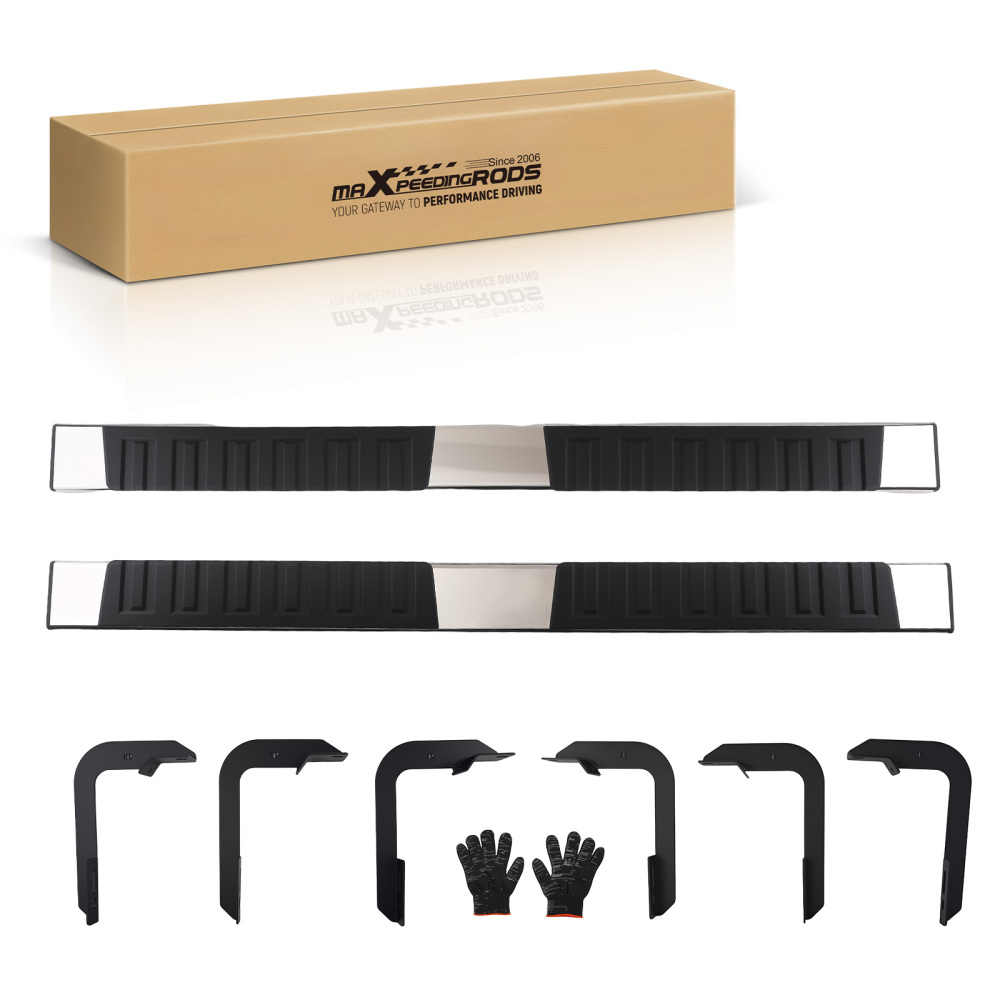 Side Steps Nerf Bar LeftRight compatible for Nissan Titan 2004-2024 Non-Slip Surface