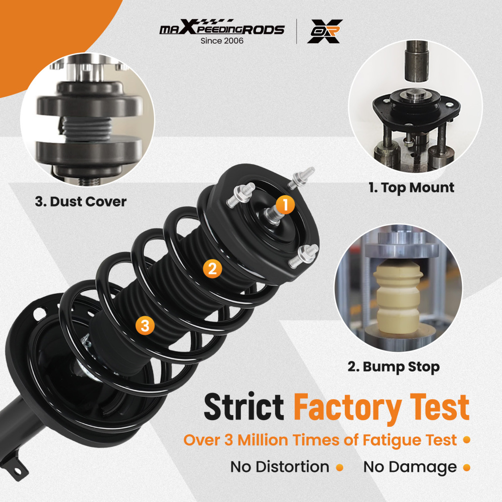 Pair Rear Shocks Struts w/Coil Spring For 2007-2011 compatible for Toyota Camry 2006-12 Avalon