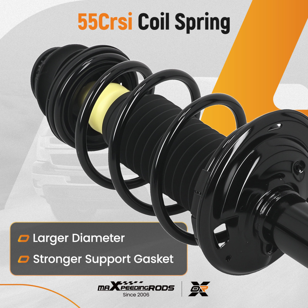 Pair Front Struts Shock w/ Coil Spring Assembly compatible for Toyota Yaris 2006-2011 2012