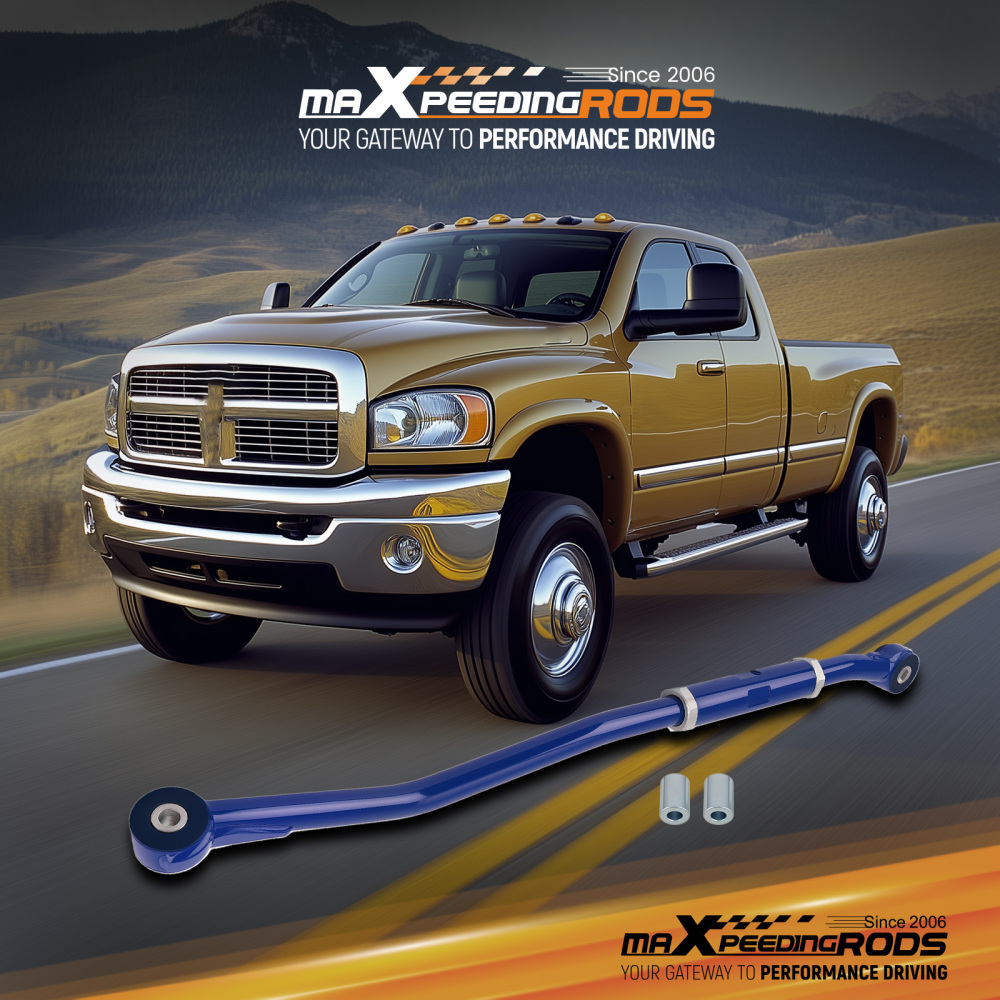 For 2003-2013 compatible for Dodge Ram 2500 3500 HD Adjustable Track Bar 0-3 Lift Blue AMI suspension arms