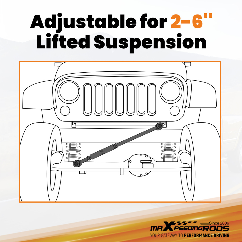 For 2003-2013 compatible for Dodge Ram 2500 3500 HD Adjustable Track Bar 0-3 Lift Blue AMI suspension arms