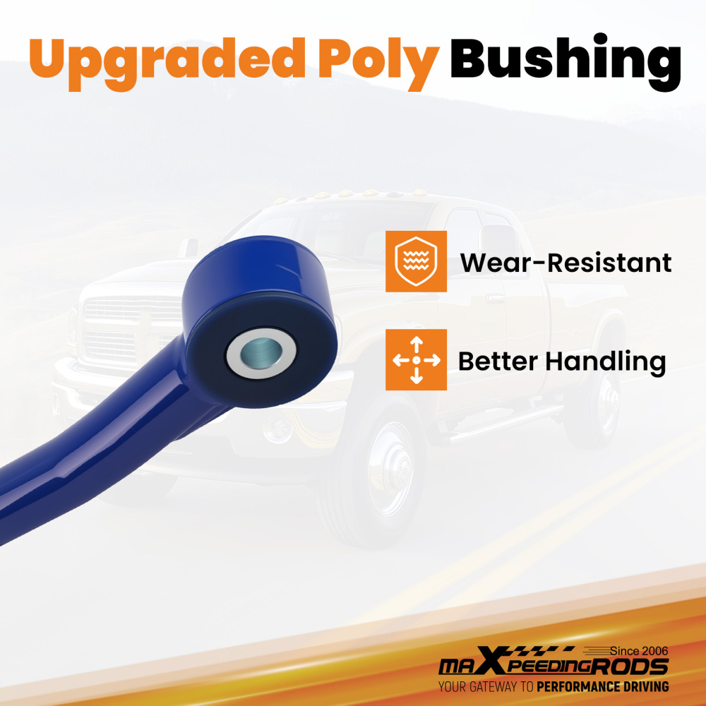 For 2003-2013 compatible for Dodge Ram 2500 3500 HD Adjustable Track Bar 0-3 Lift Blue AMI suspension arms