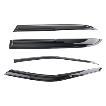 4pc Rain Guards Wind Deflectors compatible for Honda Accord 90-93 Outside Mount Black Set