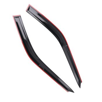 4pc Rain Guards Wind Deflectors compatible for Honda Accord 90-93 Outside Mount Black Set