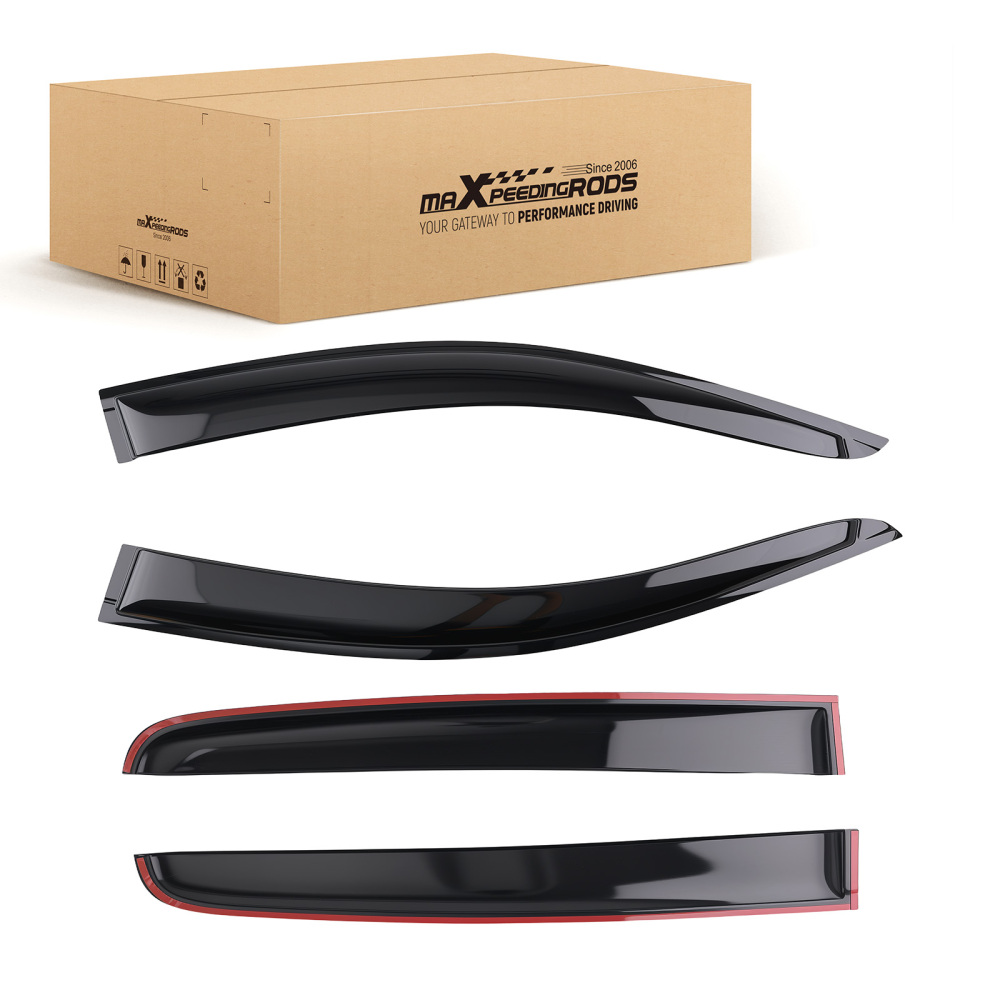 Rain Guards compatible for Mazda BT50 BT-50 Dual Cab 2020+ Weathershield Black 4Pcs