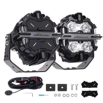 Luci di guida a LED da 5 per fuoristrada, bianche + ambra, DRL, IP68, 178 W