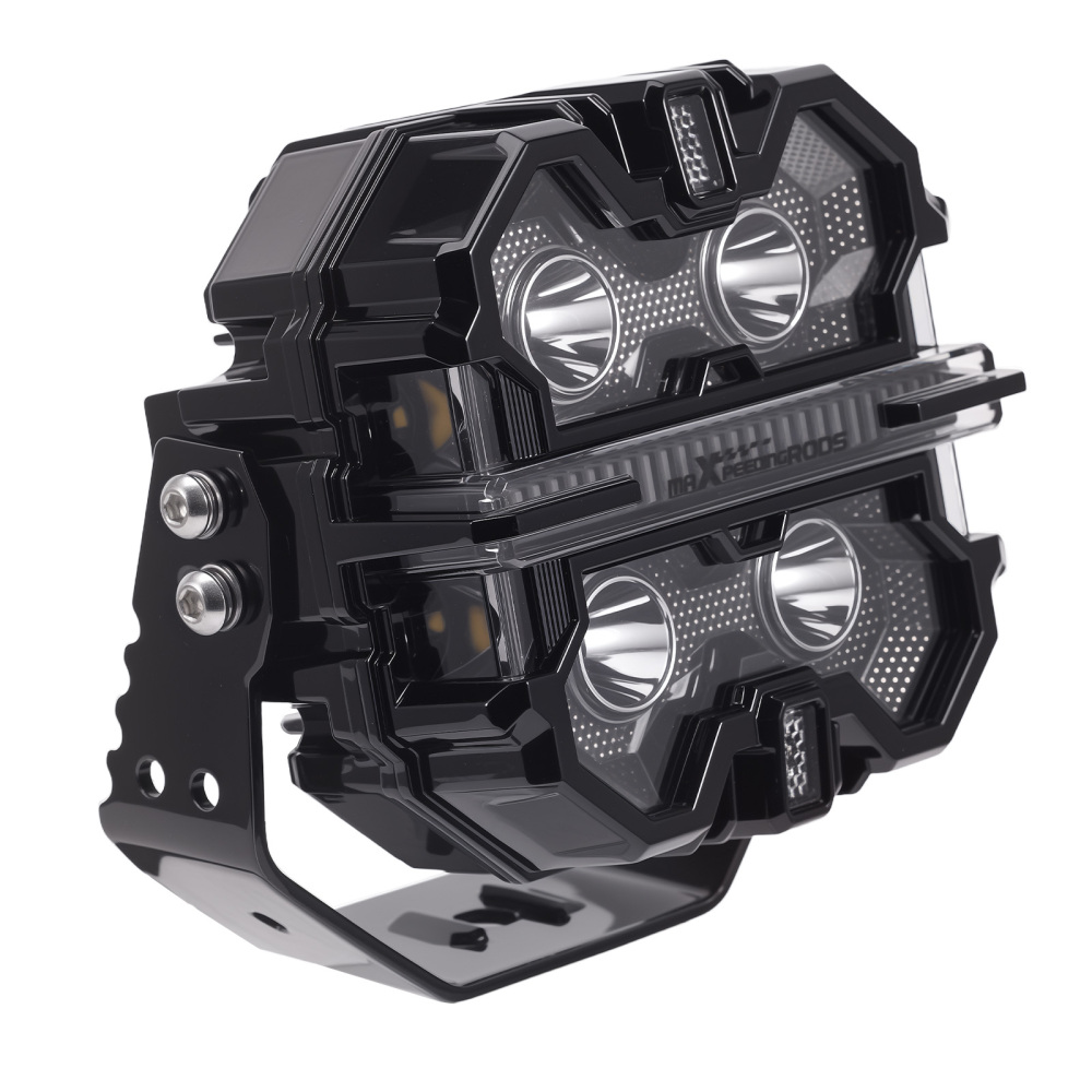 Coppia Luci LED Ausiliarie 212W Spot Light RGB DRL Bianco Ambra Universal 5inch