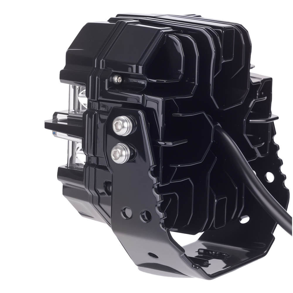 Coppia Luci LED Ausiliarie 212W Spot Light RGB DRL Bianco Ambra Universal 5inch