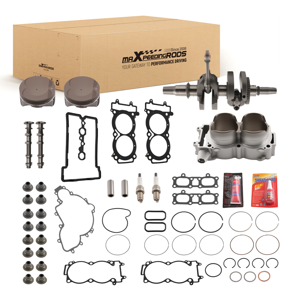 Engine Rebuild Kit w/ Crankshaft Cylinders Gaskets compatible for Polaris RZR XP 4 1000