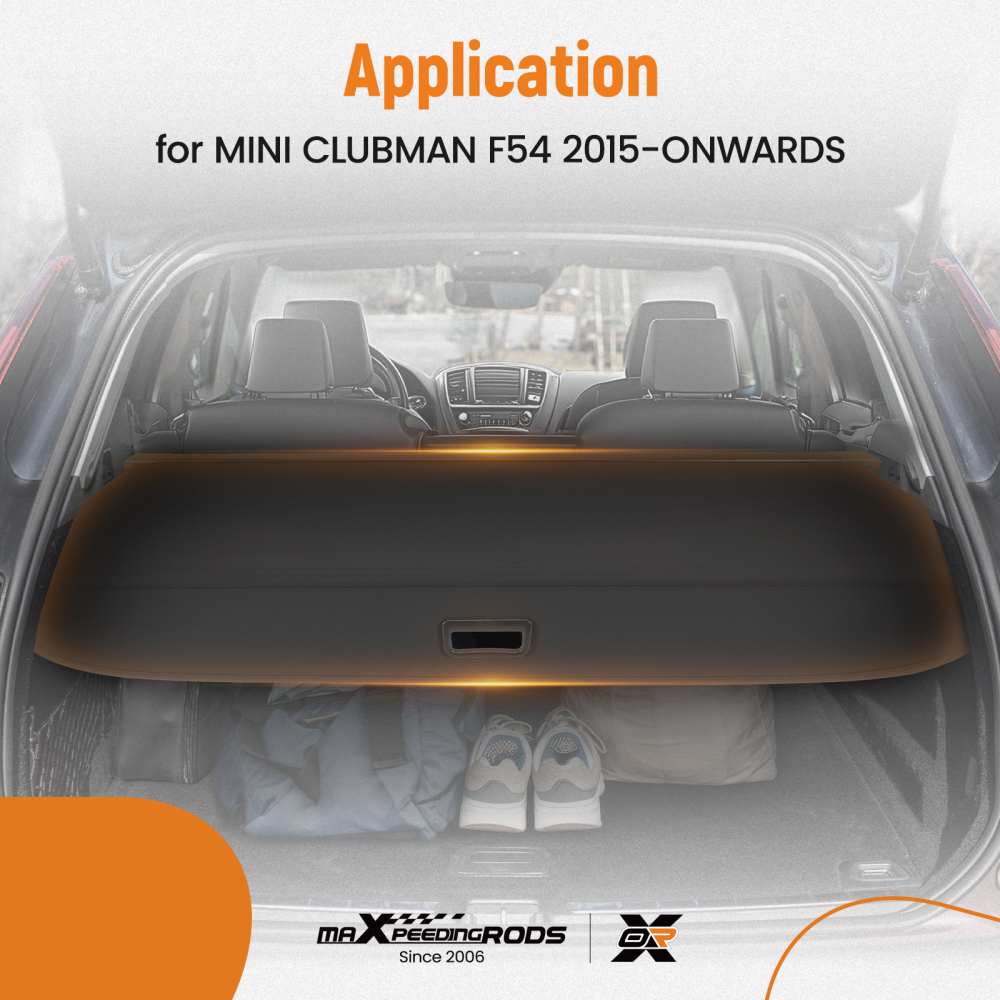 Black Boot Cover Shelf compatible for Mini Clubman F54 2015-2023 51477360792 Retractable