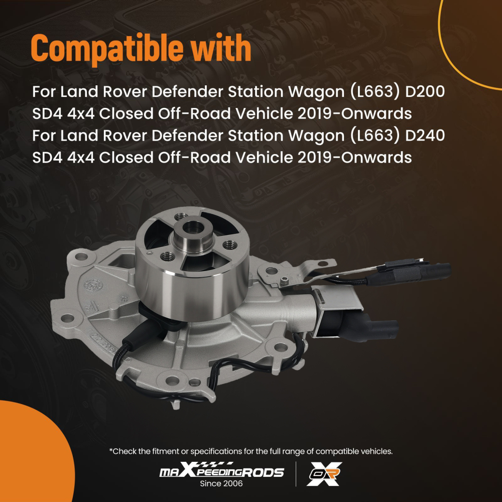 Coolant Pump compatible for Jaguar E-Pace X540 2.0D AWD 2017-2020 JDE38247