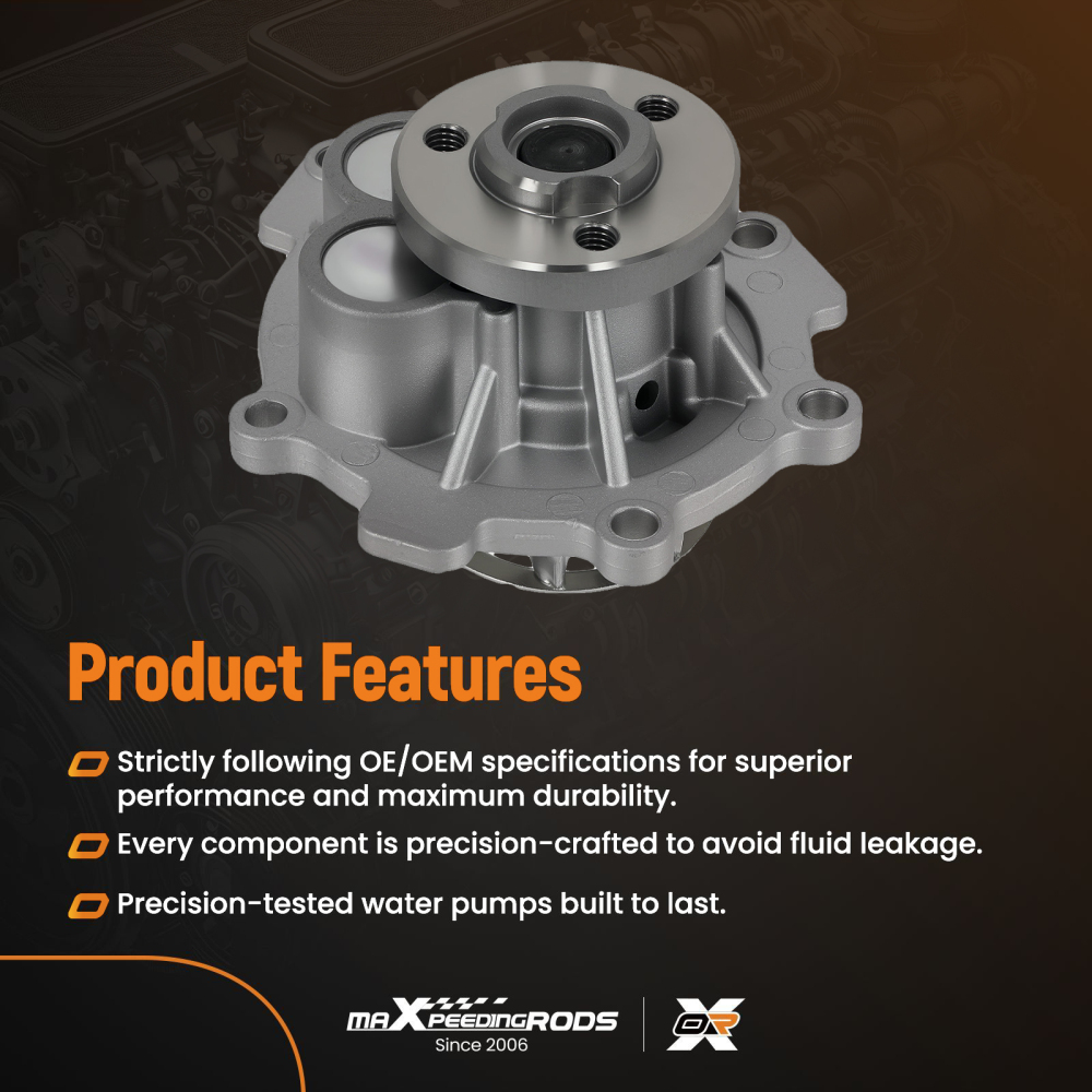 Engine Water Pump compatible for Chevrolet Sonic/Trax 1.8L 2012-2018 WP-1902 Belt Drive