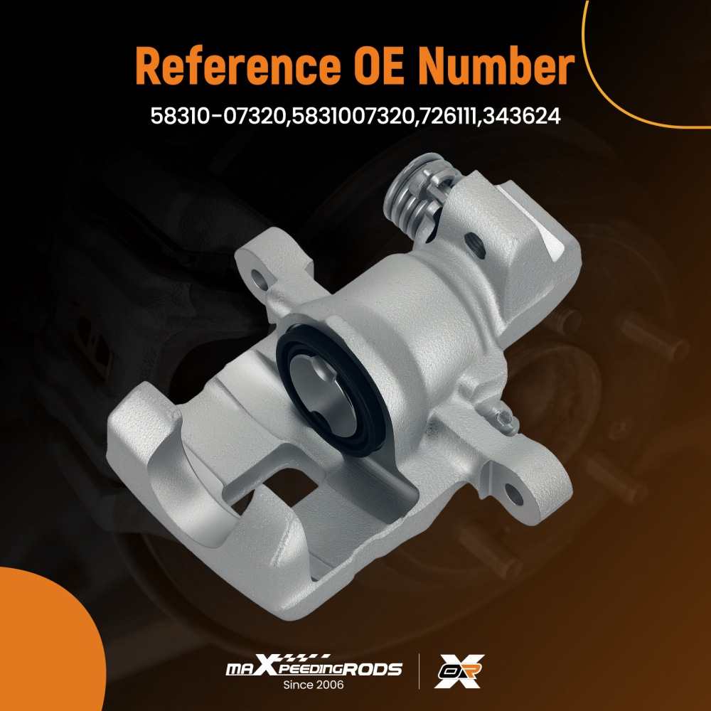 Brake Caliper Rear Left compatible for Kia Picanto 1.0 1.1 2004-11 58310-07320 343624 34mm