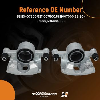 Front Brake Caliper Left Right compatible for Kia Picanto I SA 2004-2011 58110-07500 241mm