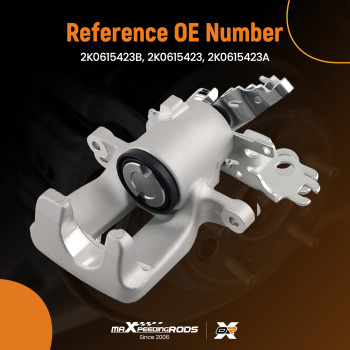 Brake Caliper Rear Left compatible for VW Caddy MK3 III 1.4 1.6 1.9 2.0 2004-2010 2K0615423