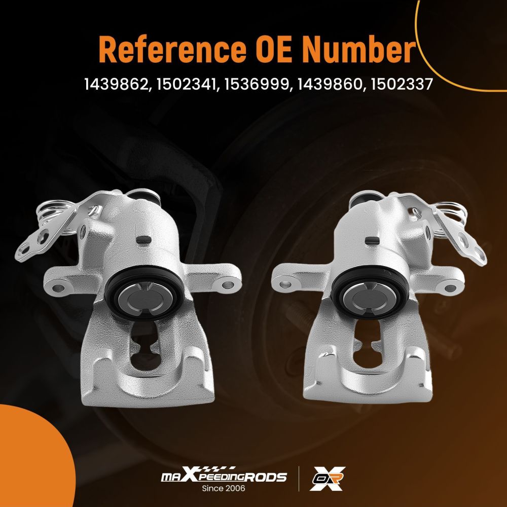 Pair Rear Brake Calipers compatible for Ford Focus 2004-2011 Galaxy 2006-2016 1439862 38mm