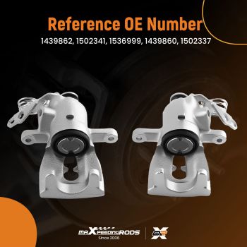 Pair Rear Brake Calipers compatible for Ford Focus 2004-2011 Galaxy 2006-2016 1439862 38mm
