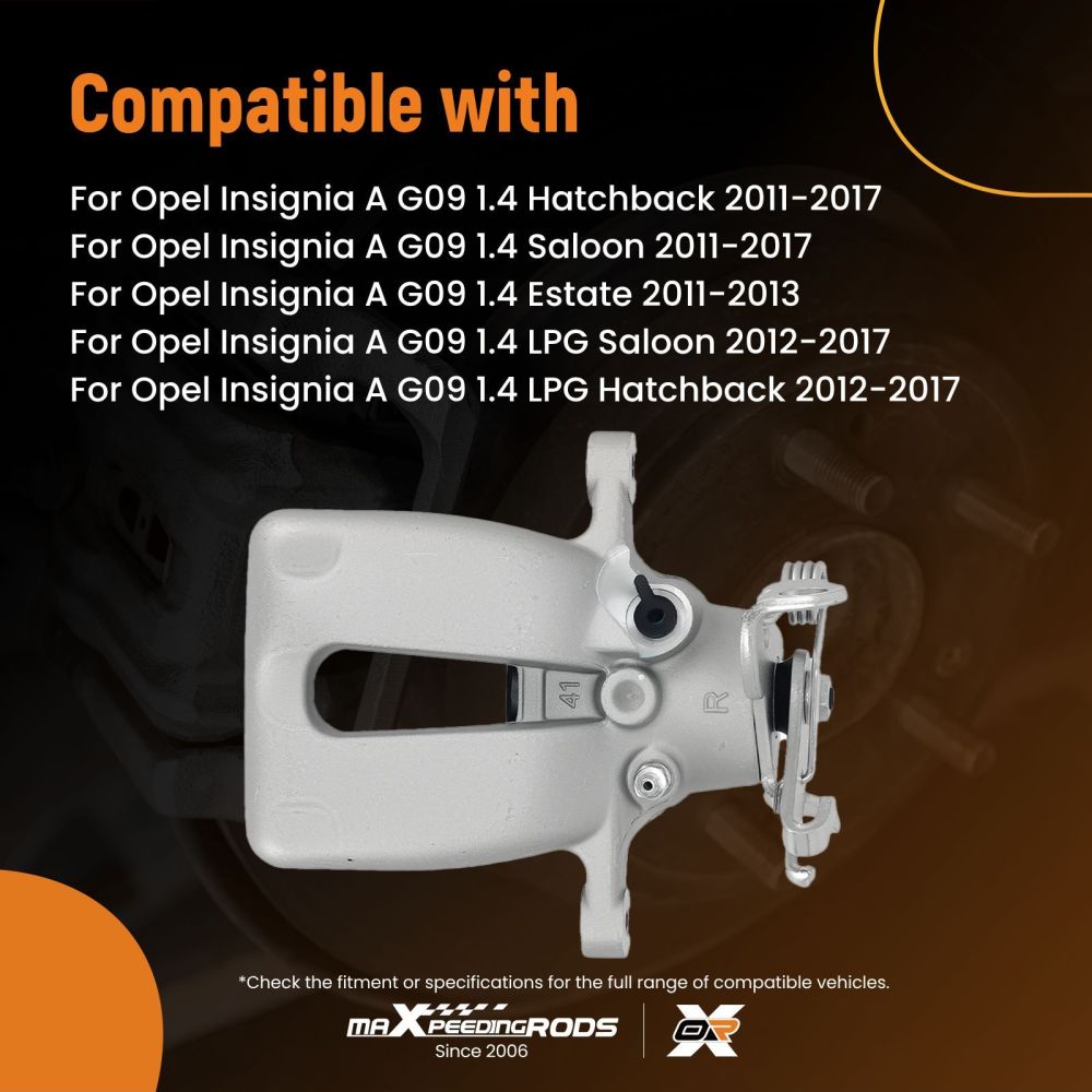 Rear Right Brake Caliper compatible for Saab 9-5 YS3G compatible for Vauxhall Insignia I compatible for Opel Insignia A