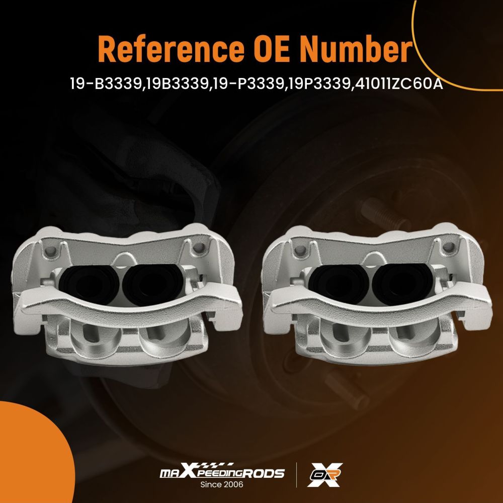 Front Disc Brake Calipers w/ Brackets compatible for INFINITI QX56 QX80 compatible for Nissan Armada Titan