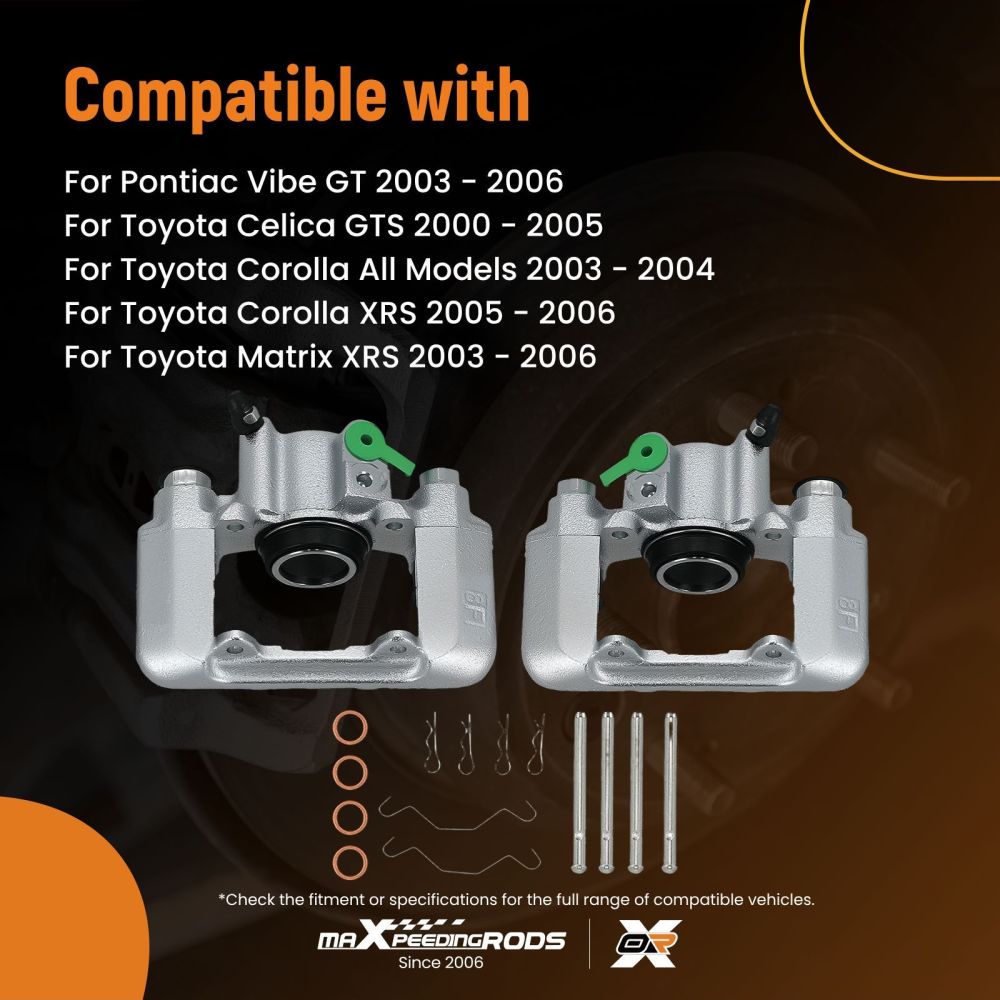 Rear Brake Calipers Left+Right compatible for Toyota Celica T23 compatible for Prius W1 1999-2005 33.91mm