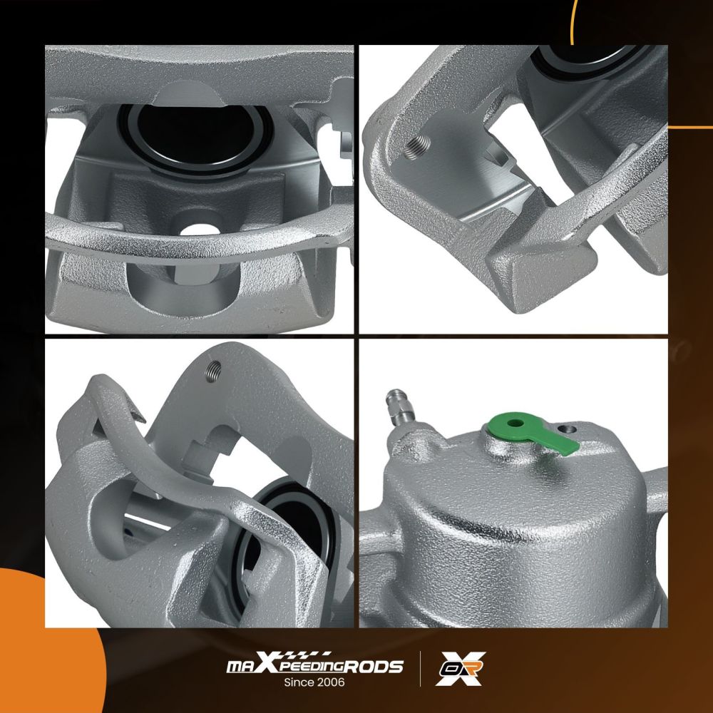 Pair Front Brake Calipers w/Bracket Assembly compatible for Toyota Highlander 2001-2007