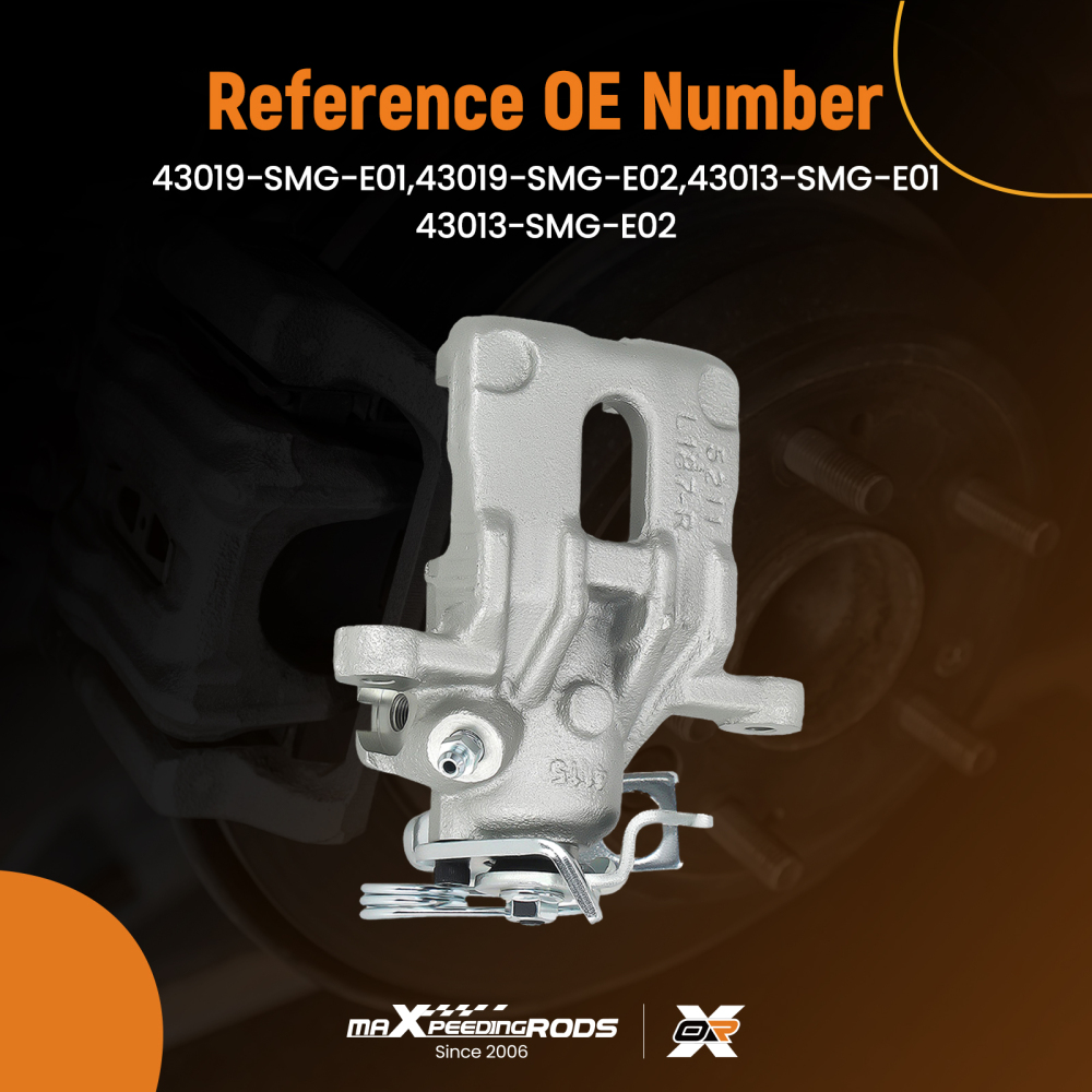 Brake Caliper Rear Right 34mm compatible for Honda Civic VIII 1.3/1.4/1.8/2.0/2.2L