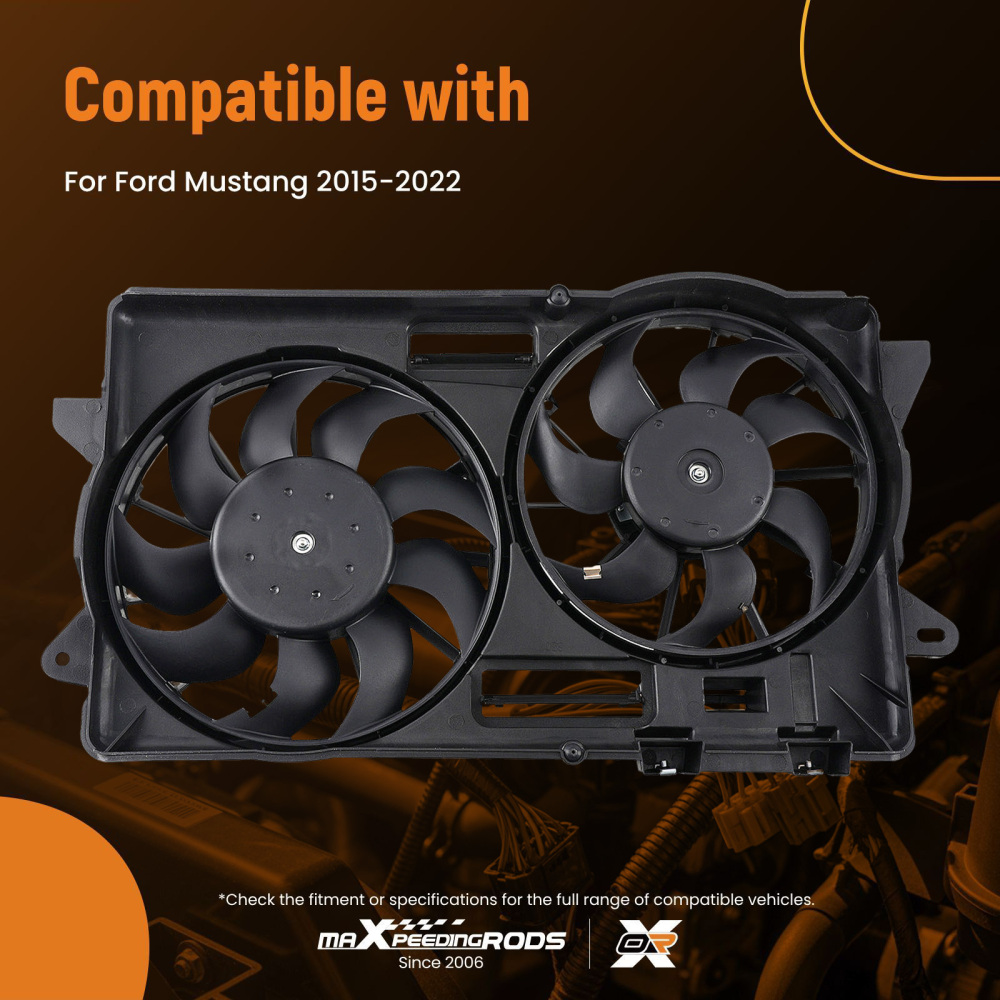 Cooling Fan compatible for Ford Mustang 2015-2020 2021 2022 621536 FR3Z8C607B FO3115204
