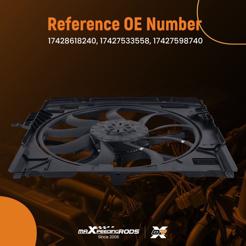 Cooling Fan compatible for BMW X5 3.0L/4.8L 07-2010 17428618240 17427533558 17427598740