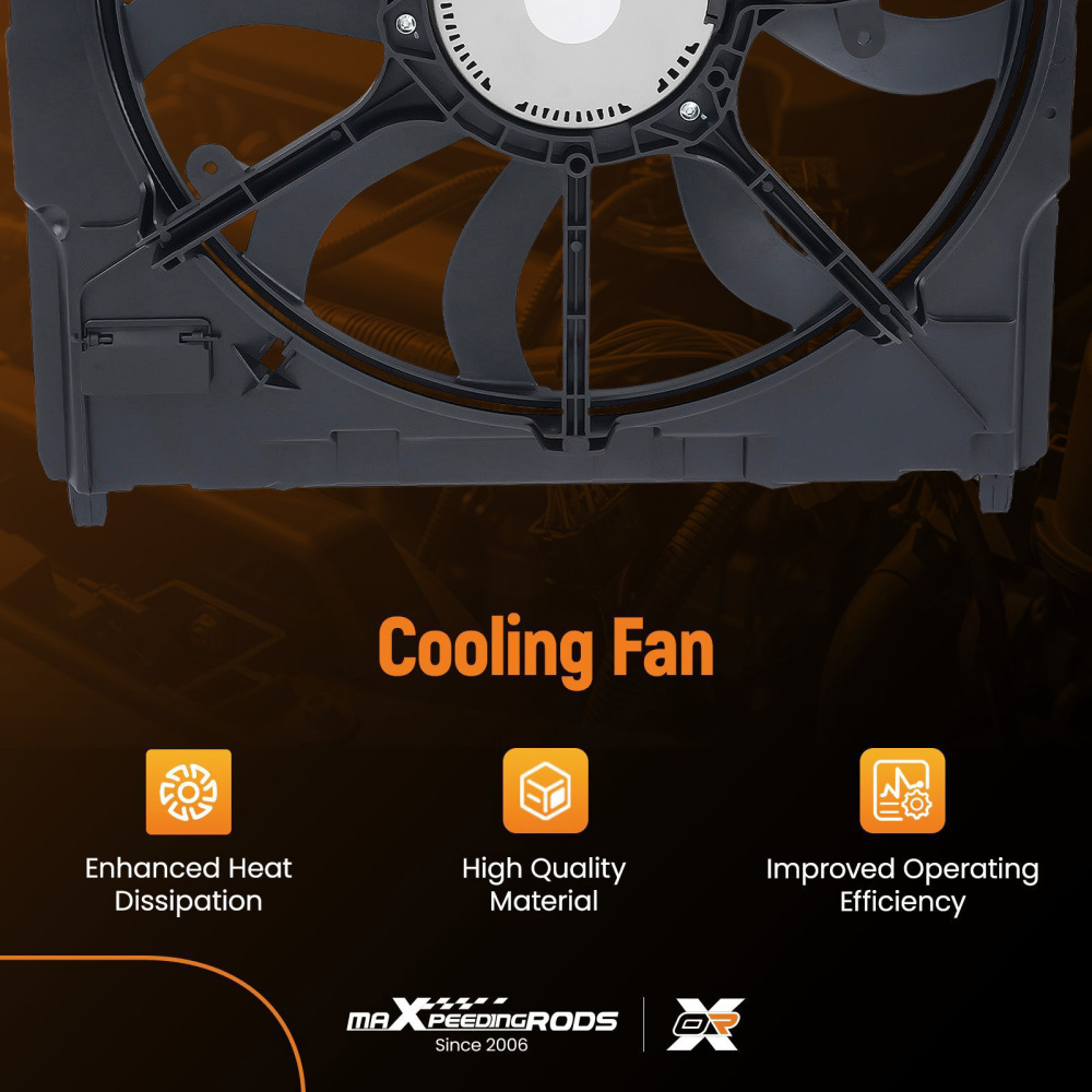 Cooling Fan compatible for BMW X5 3.0L/4.8L 07-2010 17428618240 17427533558 17427598740