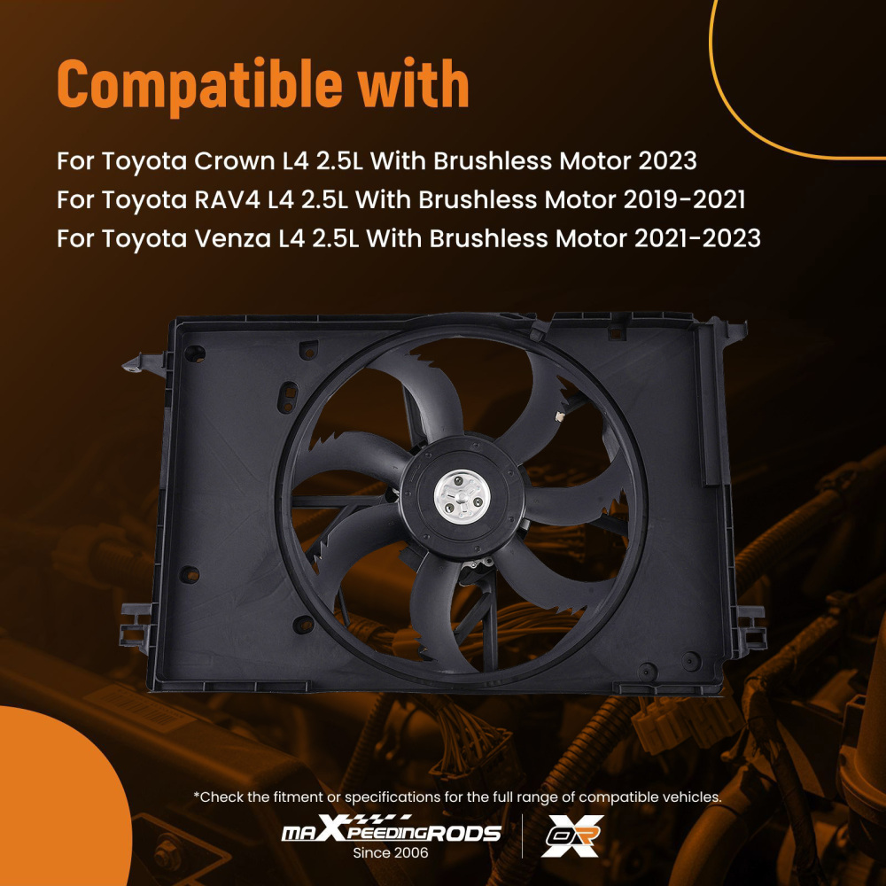 Electric Radiator Cooling Fan compatible for Toyota Crown/Compatible for RAV4/Venza 2019-2023 1636331500