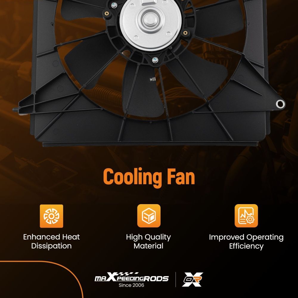 Cooling Fan compatible for Honda Accord EX EX-L LX LX-P LX-S 08-17 38611R40A01 38617R40A01