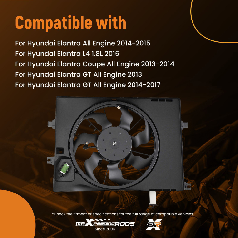 Advanced Cooling Fan compatible for Kia Forte 2015-2018 B01MYT9P59 253803X500 67460236