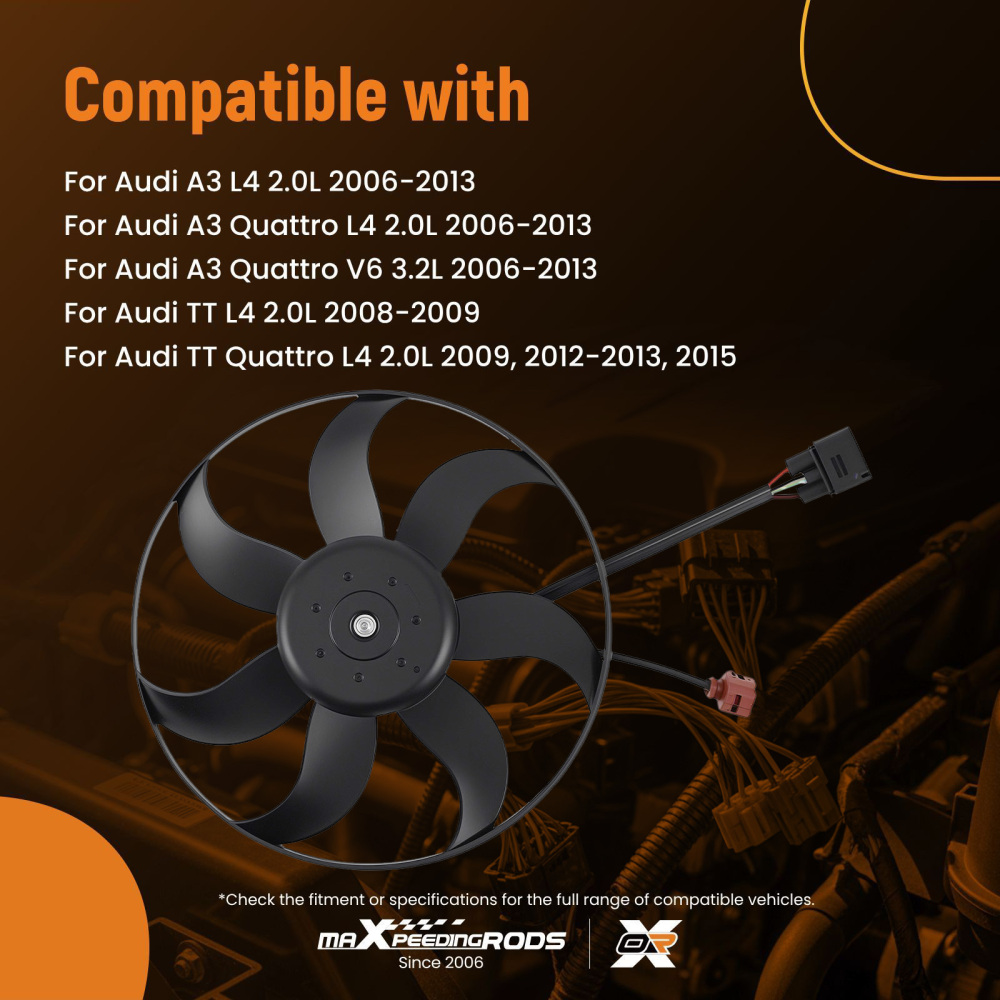 Raffreddamento Ventola Radiatore compatibile per Audi A3 compatibile per VW Beetle Eos Jetta 1K0959455DT